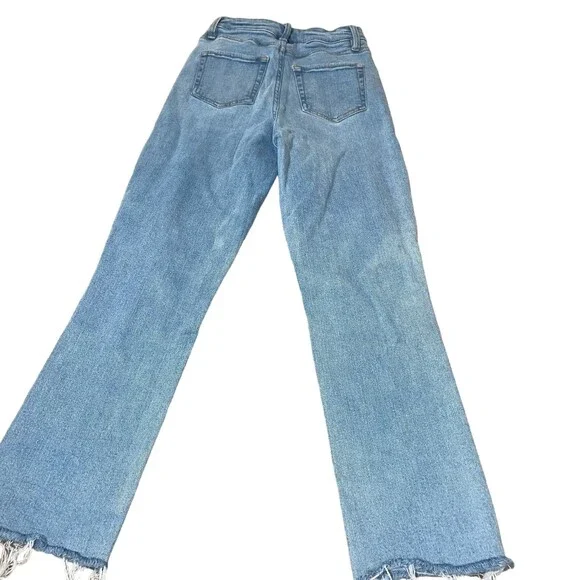 YMI jeans Dream authentic denim wide leg raw hem distressed SZ 3 26" pants - Picture 3 of 8
